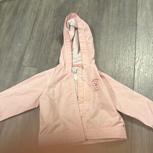 2T girls Tommy Hilfiger Light Pink Hooded Jacket with Floral Detail